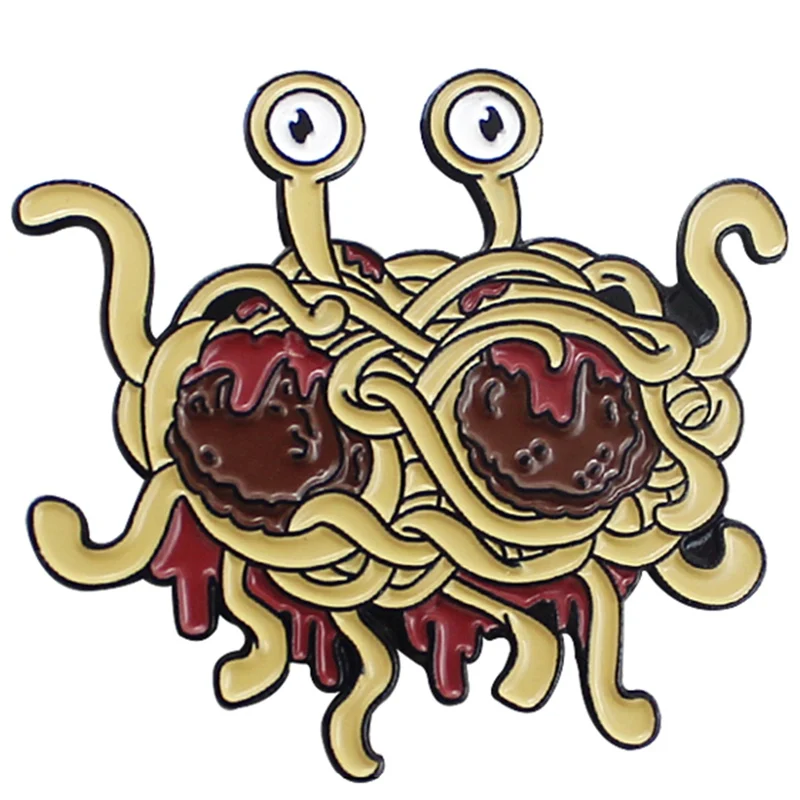 Fashion Flying Spaghetti Monster Enamel Pin Funny Badge Brooch Jewelry Good