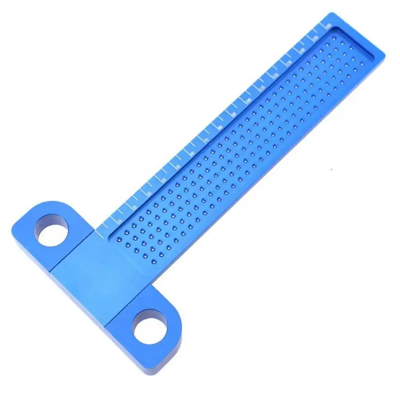 

T-type Ruler Hole Scribing Wood Gauge Woodworking Scriber Measuring Tool