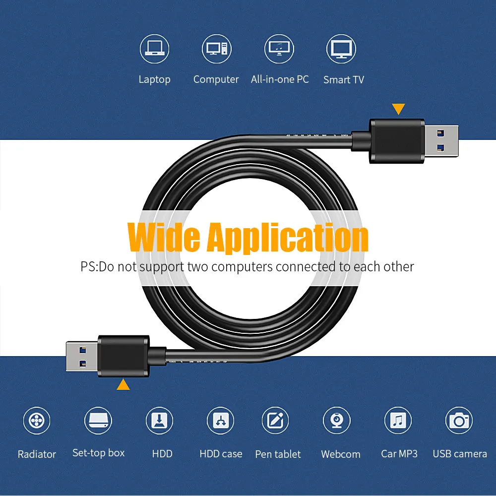 Essager USB to USB Extension Cable Type A Male to Male USB 3.0 Extender For Radiator Hard Disk Webcom USB3.0 Extension Cable