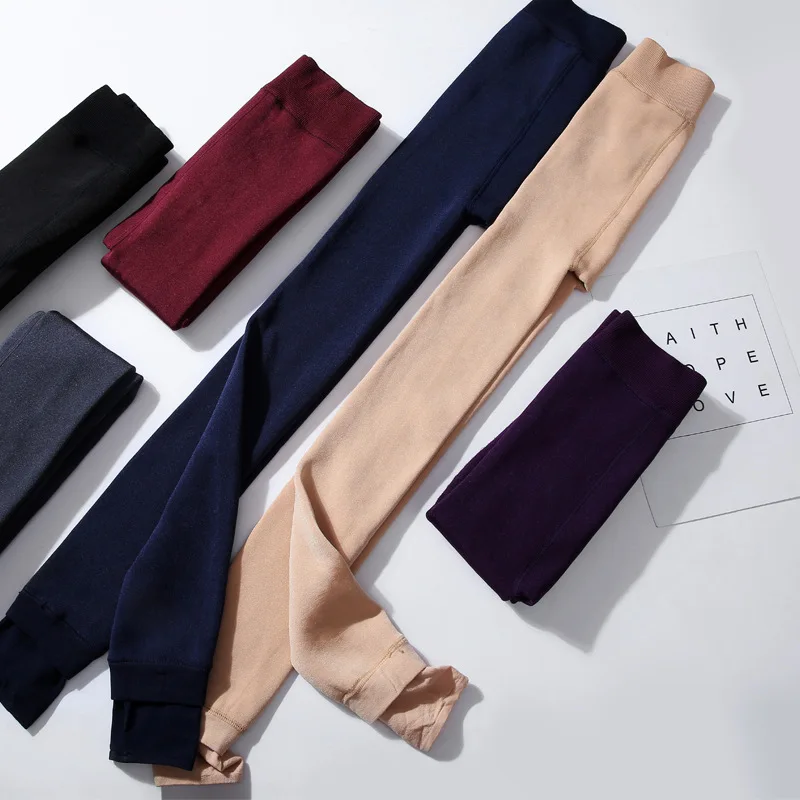 Winter Pants Winter Leggings Women Plus Velvet Warm Leggings High Elasticity Solid Women Pants Plus Size High Waist zyia leggings