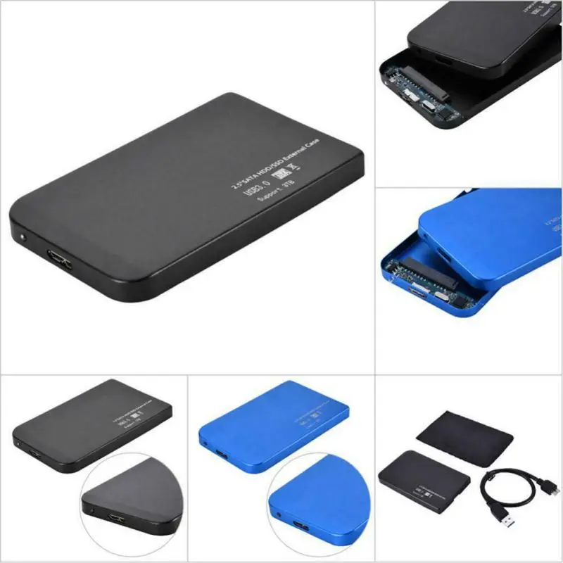 2,5 дюйма USB 3,0 Ультратонкий алюминиевый сплав прочный легкий карманный корпус твердотельного жесткого диска