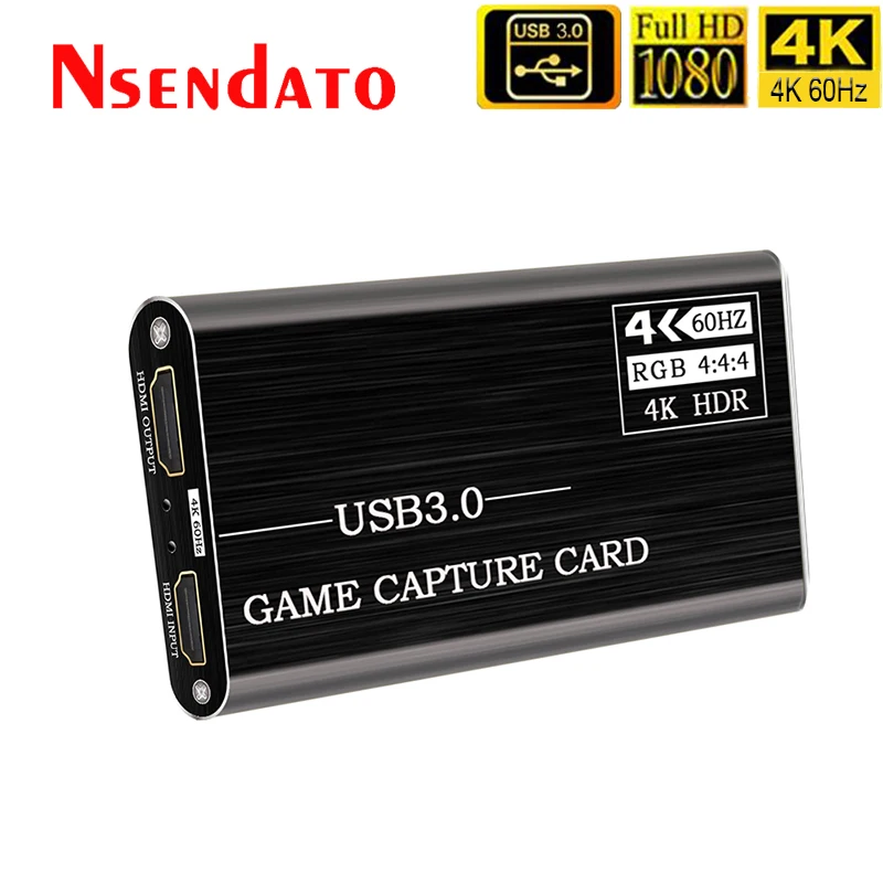 Карта видеозахвата USB3.0 HDMI 4K 60 Гц устройство для захвата видео с на USB 3 0 игр и