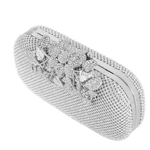 Цветок Стразы вечерняя сумочка Свадебная вечеринка Ужин кошелек через плечо мини сумка Новинка