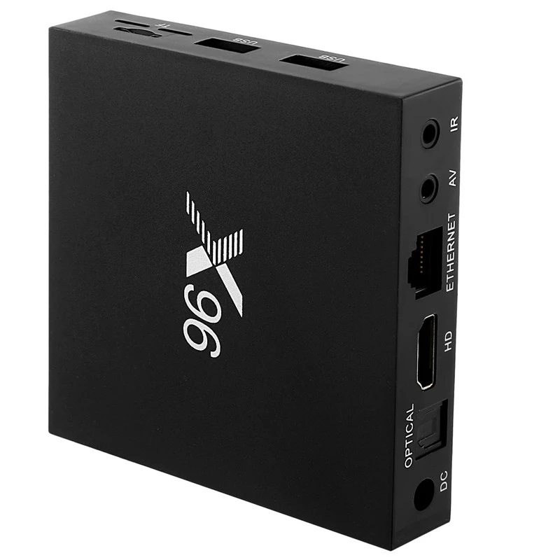 X96 ТВ-приставка Amlogic S905X четырехъядерный 2,4 ГГц WiFi HDMI 2,0 USB 2,0 AV LAN TF слот для карты 1 Гб ram 8 Гб rom телеприставка(штепсельная Вилка европейского стандарта