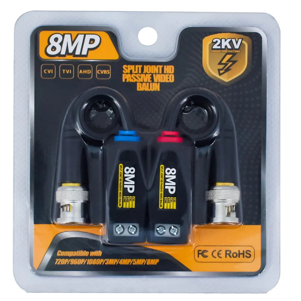 10 pares 8mp trancado passivo bnc video 04