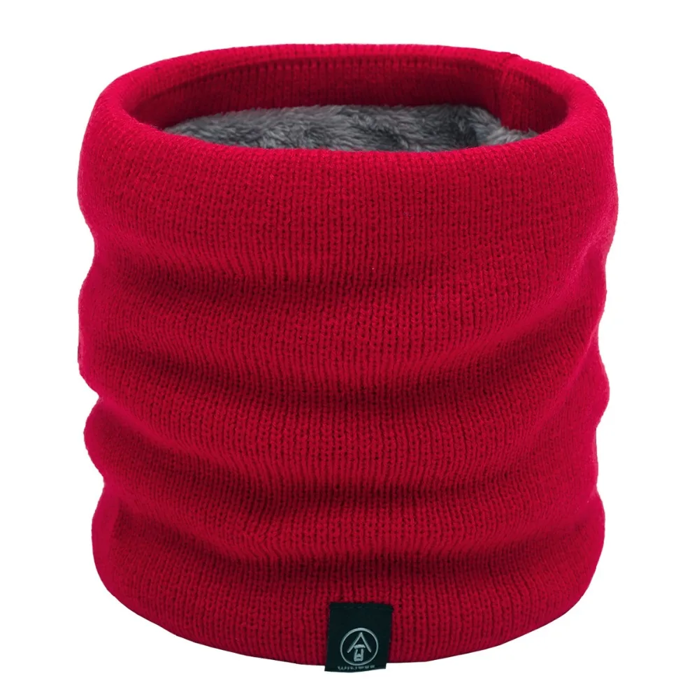Женский модный зимний теплый однотонный шарф с кольцом мужской шарф бандана акриловая бесшовная цилиндрическая повязка на голову унисекс вязаный плюс бархат