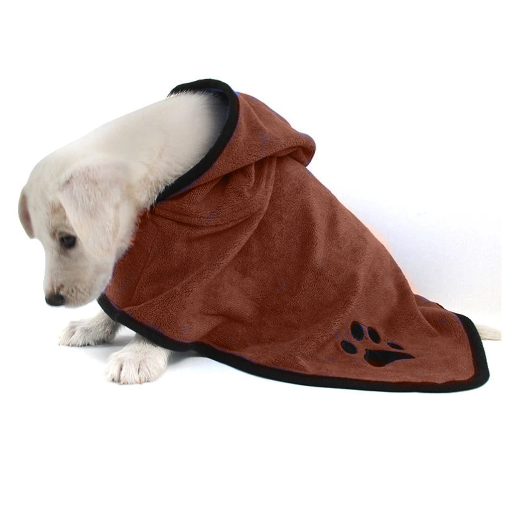 Халат для собак xs-xl Pet мягкий микроволокно суперабсорбирующее влагопоглощающая салфетка из микрофибры Халат с капюшоном/пояс для пластиковые контейнеры для тату собак