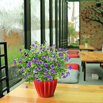 

Garden Artificial Flowers 33cm Purple Realistic ECO-Friendly 4 Bundles