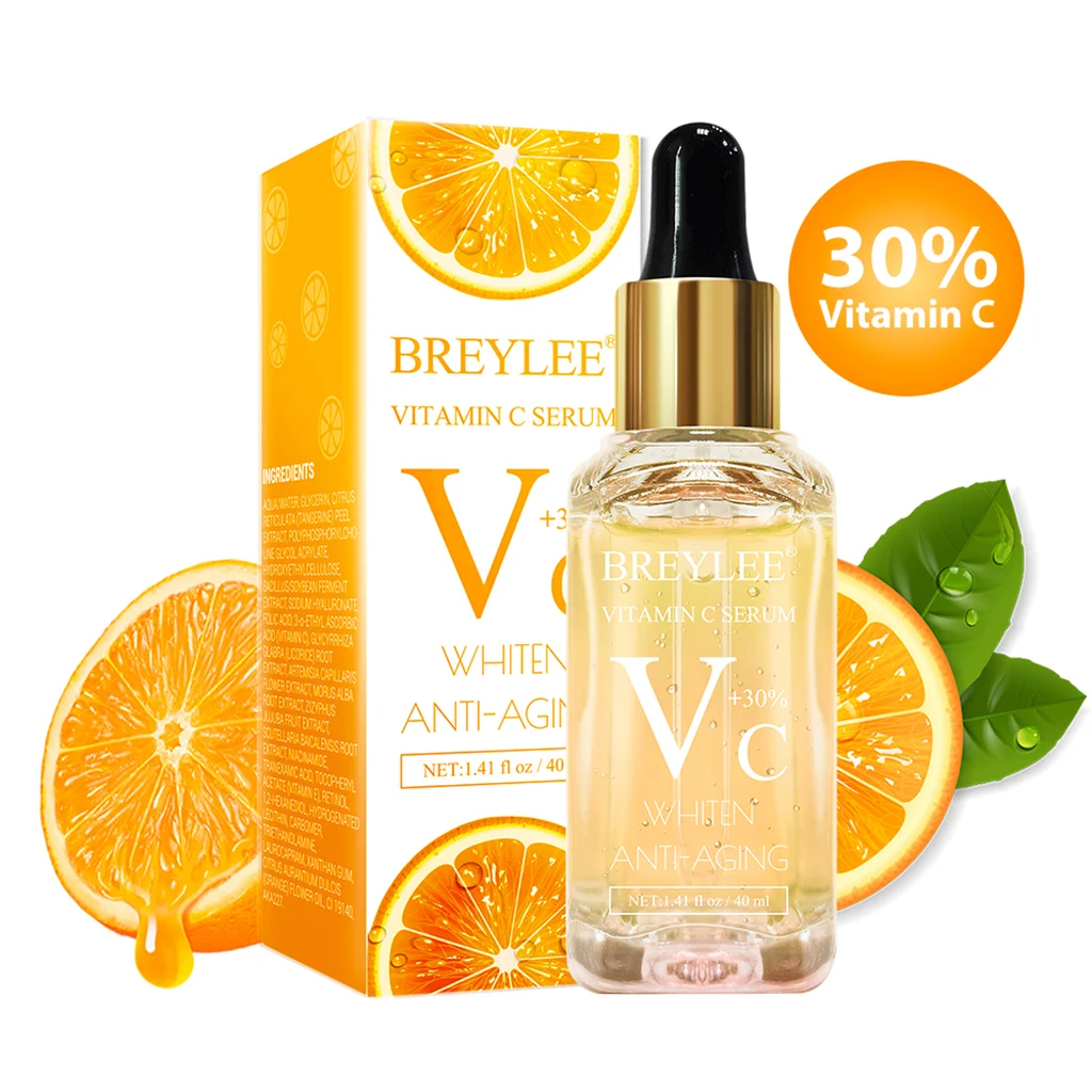 BREYLEE Serum Series Hyaluronic Acid Vitamin C Whitening Face Skin Care Rose Nourish  Firm Soothing Repair Essence