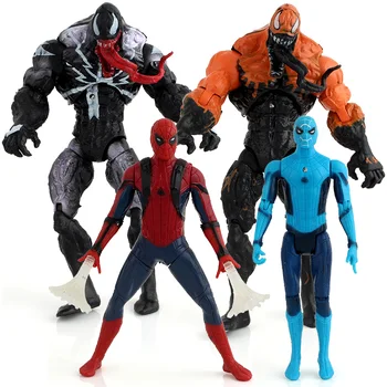 

1 pcs NEW 14CM Cartoon Marvel Superhero Venom Spiderman Model Arms can move Gift Toys For Kids