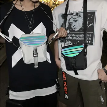 

New Style Oxford Cloth MEN'S Messenger Bag Night Reflective Trendy Bag Korean-style Shoulder Bag Mobile Phone Bag Wear-Resistant