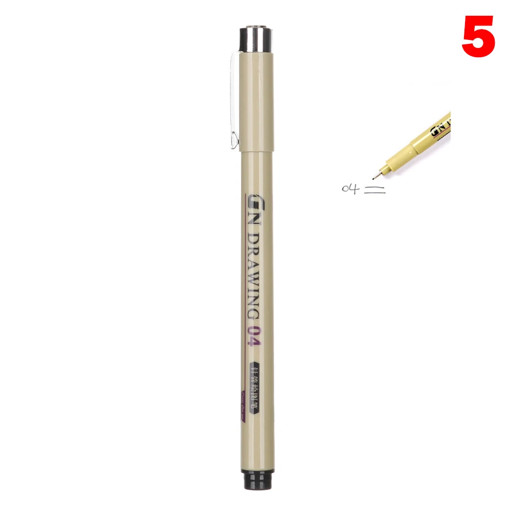 1 предмет пигмент вкладыш чернила маркер для белой доски 0,05 0,1 0,2 0,3 0,4 0,5 0,8 различных наконечников ручка черная тонкая ручная роспись эскизов ручки-щетки - Цвет: 0.4