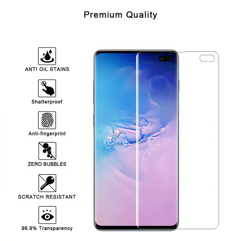 3D полное покрытие Гибкая ТПУ пленка для Samsung Note 10 Plus Защитная экрана Galaxy S10 HD