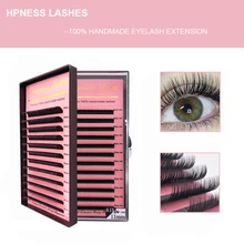 HPNESS Индивидуальные ресницы натуральные длинные классические Ресницы 8-15 мм Смешанная Длина B C D U локон мягкий шелк Lahses