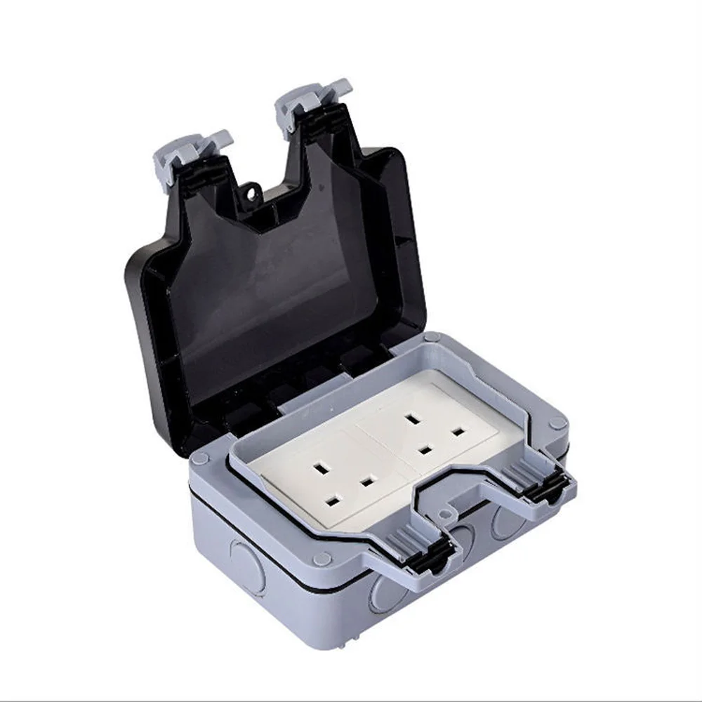 

IP66 Waterproof Socket 13A Single Or Double Outdoor Bathroom Open Socket