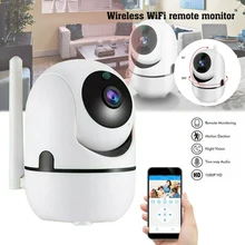 

1pc 1080P WiFi Surveillance Cam Motion Detection EU Plug IR Night Vision Camera Adjustable For Home Security Camera Monitor