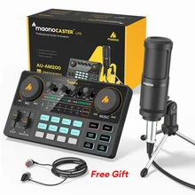 MAONOCASTER LITE AM200-S1 Tout-en-un Micro Kit Mitigeur Carte Son Interface Audio Avec Micro À Condensateur et Écouteurs pour Téléphone PC