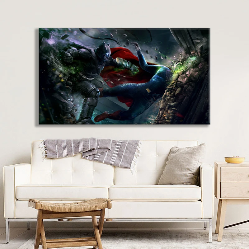 Печать искусства DC comics Лига Справедливости Супермен Бэтмен печать v Рассвет