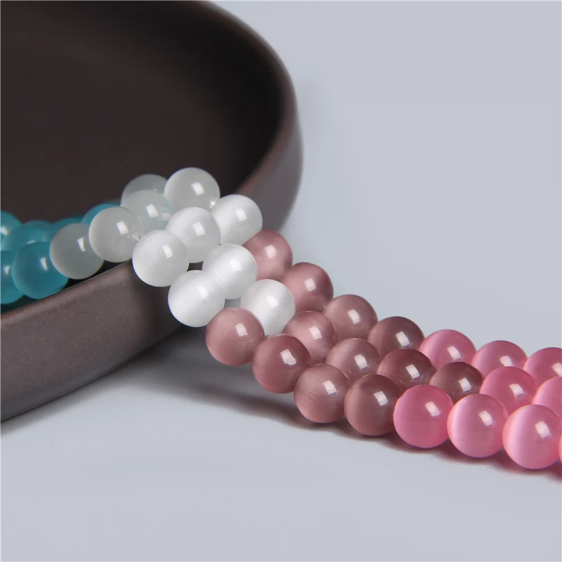 Wholesale 50pcs/lot fashion hot selling natural stone pink round ball shape  no hole 8mm beads for jewelry making free