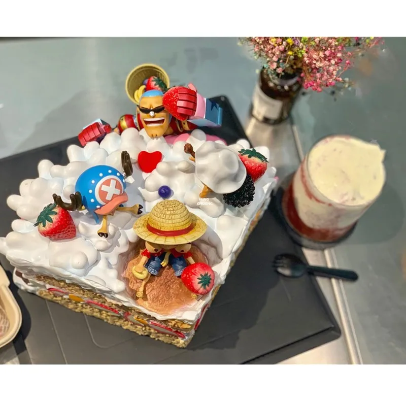8 "один кусок статуя торт бюст Обезьяна D Luffy Usopp франки полноразмерный портрет Тони Чоппер анимационная фигурка GK игрушка 20 см V595