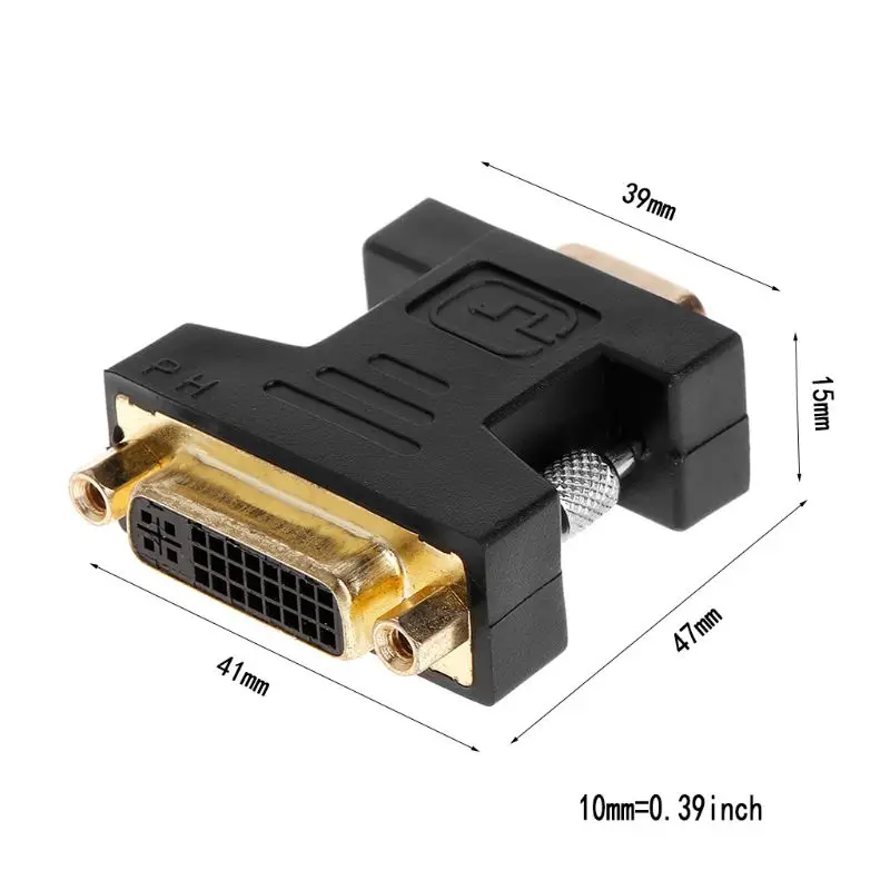Аналоговый гнездовой DVI-I(24+ 5) к VGA SVGA папа(15-pin) разъем адаптера