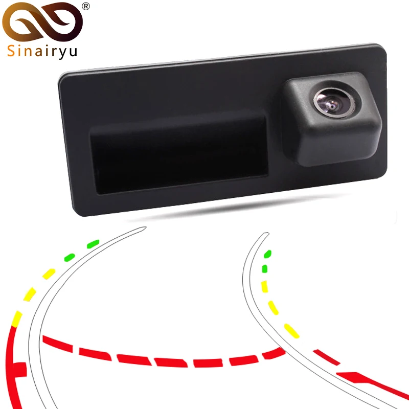 Камера заднего вида Sinairyu CCD HD с ручкой для багажника Audi A4 A5 S5 Q3 Q5 VW Golf Passat Tiguan Jetta Sharan