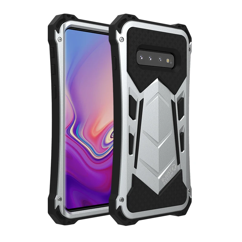 Водонепроницаемость в повседневных условиях чехол для samsung Galaxy S10/Plus Роскошный Алюминиевый металлический и силиконовый гибридный защитный кожух