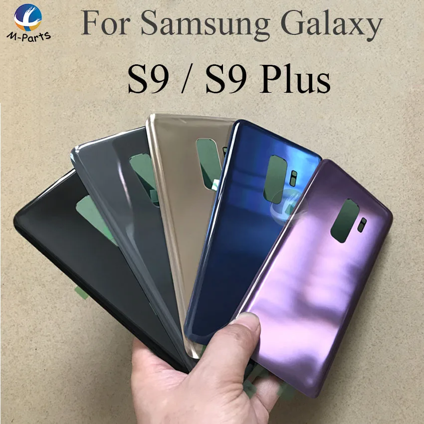 Задний стеклянный корпус+ клей для samsung Galaxy S9 S9 Plus S9P задняя панель Крышка батарейного отсека с логотипом