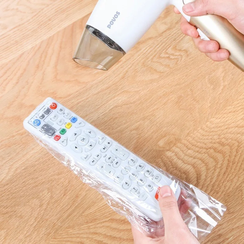 Gran oferta nuevo 5 uds impermeable casa caso Protector de calor película claro Video TV aire acondicionado Protector de mando de la cubierta
