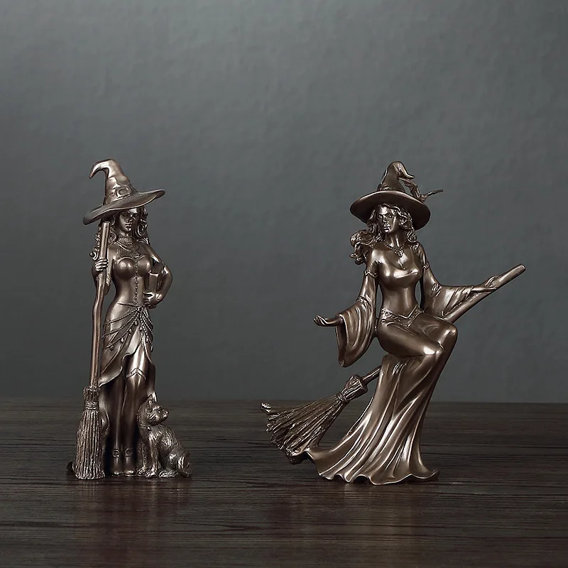 

European-style creative decoration crafts witches and wizards furnishings home living room TV cabinet wine cabinet furnishings