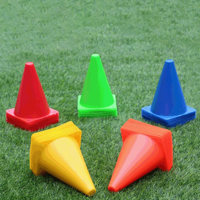 10pcs / batch 18cm PE warning signs, outdoor road cone barrier warning traffic signals, football training signs, pet training