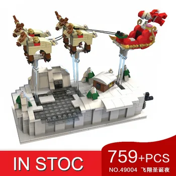 

In Stock 49007 759pcs Advent Calendar Series Flying Christmas Night Sleigh Elk Building Blocks Bricks Kids Toys Christmas gift