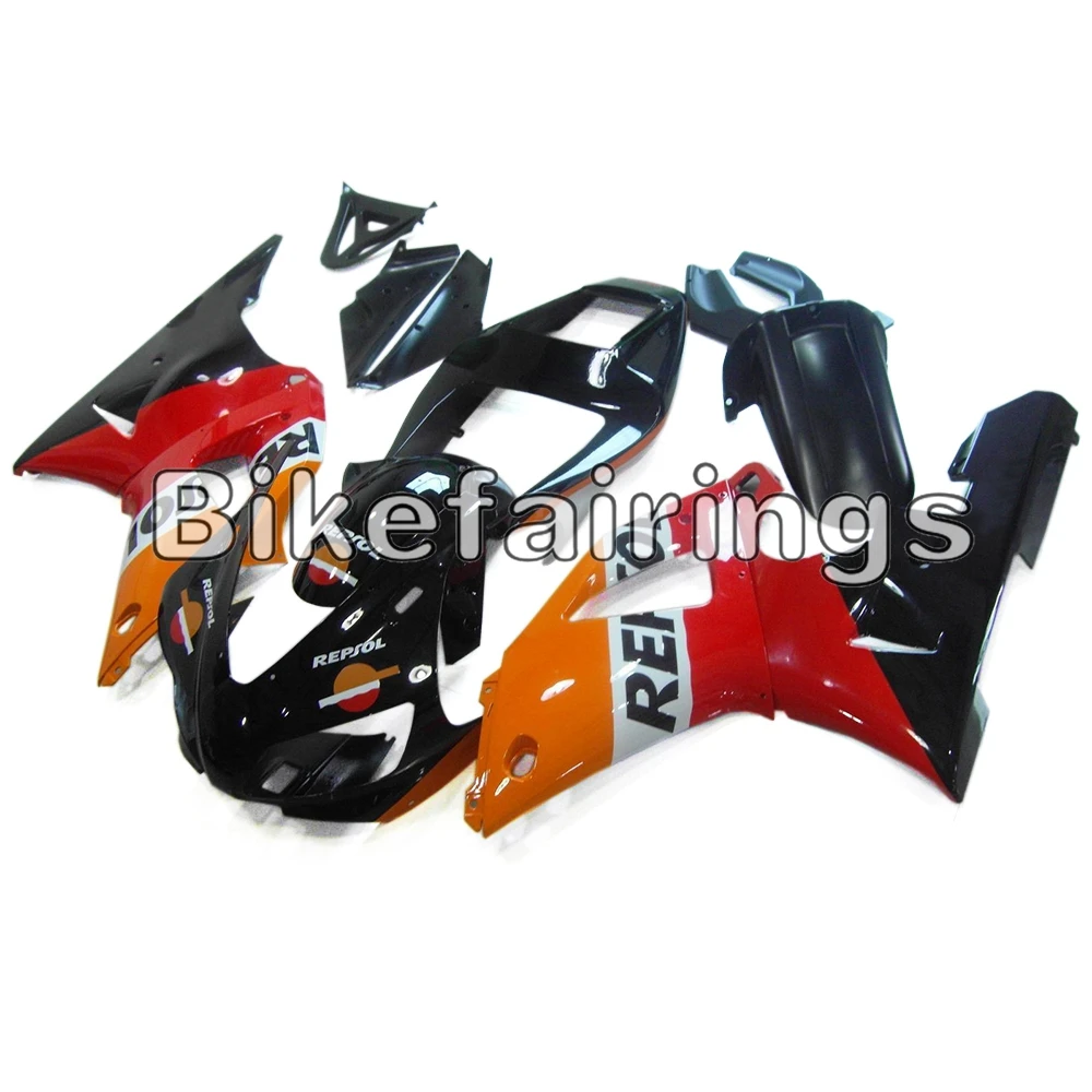 Repsol Красный Оранжевый Черный Кузов для Yamaha YZF1000 R1 1998 1999 98 99 ABS оболочка обтекатель комплект пластиковые чехлы Cowling корпуса панели