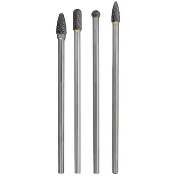 

4 X 6 Long Reach Rotary Burr Double Cut Tungsten Carbide Bit 1/4 Shank Tool