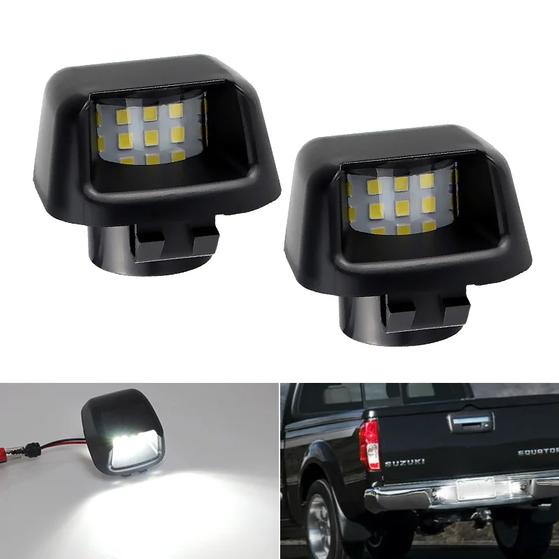2pcs White 18SMD LED Car Number License Plate Light Lamp for Nissan