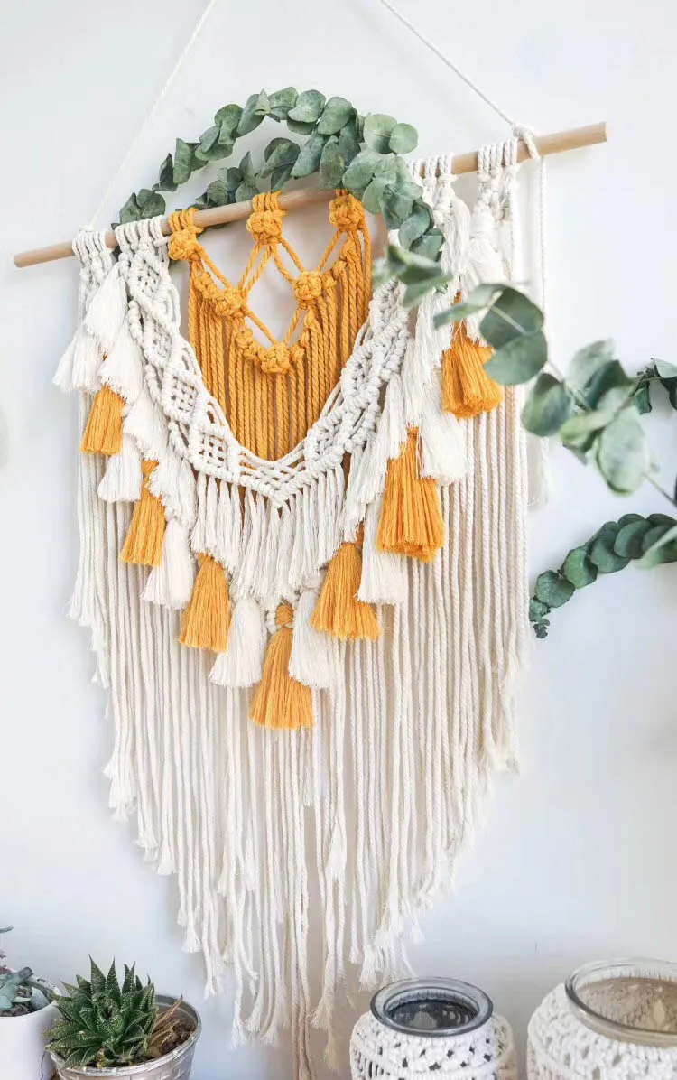 new arrival macrame tampestry rope weaving wall hanger for home decoration