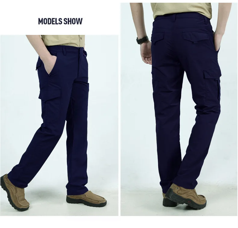 Men's Lightweight Tactical Pants Breathable Summer Casual Army Military Long Trousers Male Waterproof Hiking Trekking Cargo Pant