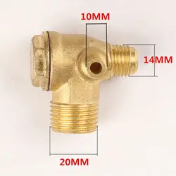 90 ° обратный клапан Замена пневматический латунный штекер резьбовой трубки разъем 20*10*14 мм 3 Way