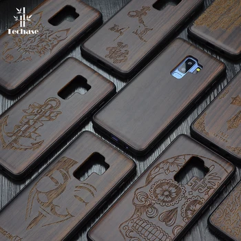 

Techase Original Wood Phone Shell For Samsung Galaxy Note 8 S9 S9+ S10 10Lite Note10Pro Cases Wooden Back Cover TPU Bumper Capa