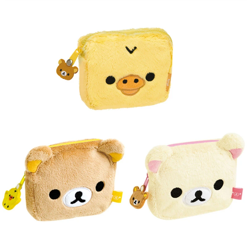 Monedero de felpa de Rilakkuma mujer, Mini bolsa de dinero de almacenamiento de oso Korilakkuma Kiiroitori Chick|Monederos| AliExpress