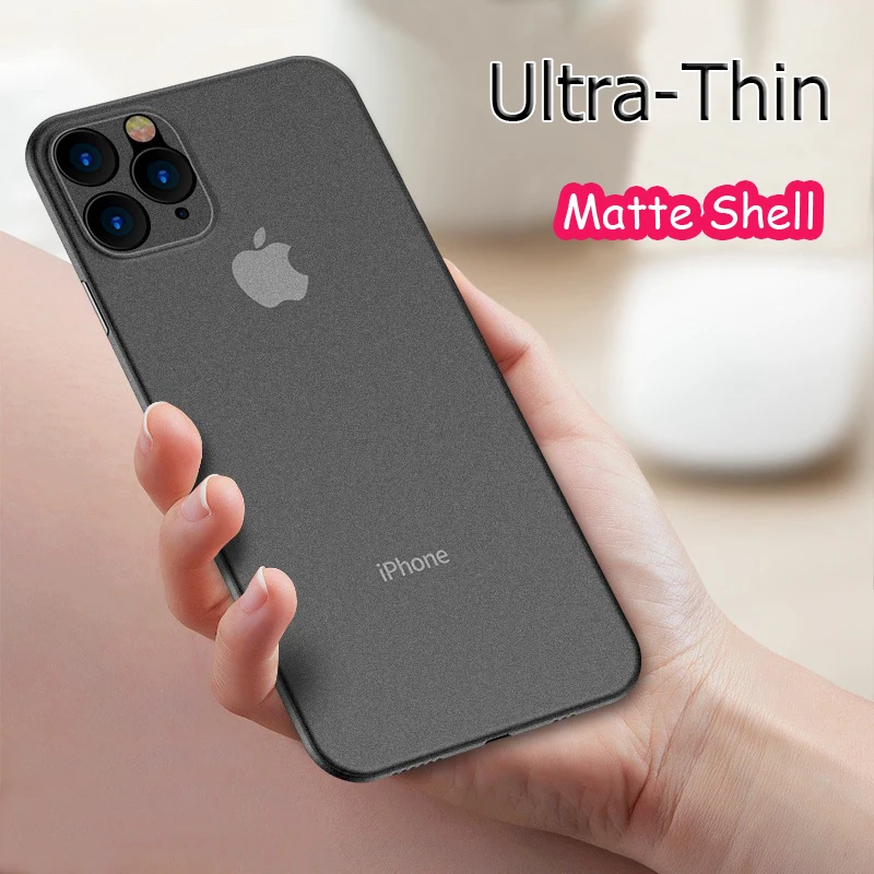 0,26 мм ультра тонкий PP чехол для iphone 11 Pro Max X XR XS Max полный Чехол для iphone 7 8 Plus матовый противоударный Тонкий чехол