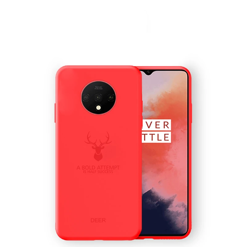 Чехол MOFI для oneplus 7t pro, чехол-накладка 1+ 7t 1+ 7, Мягкая силиконовая задняя крышка из ТПУ, корпус one plus 7, противоударный чехол-накладка - Цвет: red