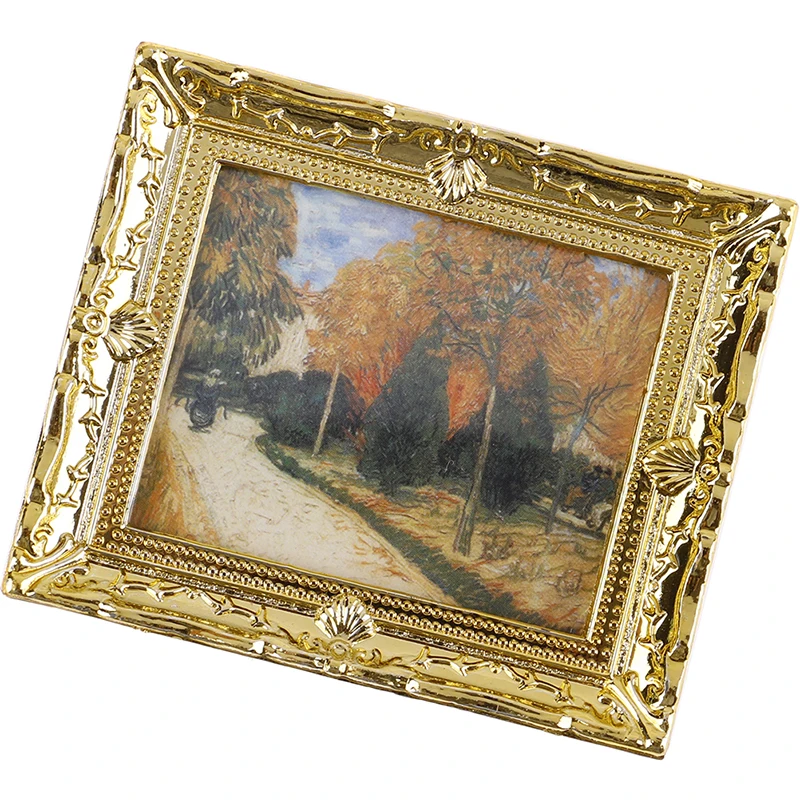 1 шт. миниатюрный кукольный домик сделай сам картина маслом мини 1:12 миниатюрная