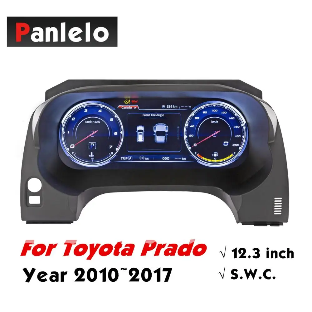 

Panlelo Instrument Panel Replacement Dashboard For Toyota Prado 12.3 inch Entertainment Intelligent Dashboard System Mirror Link