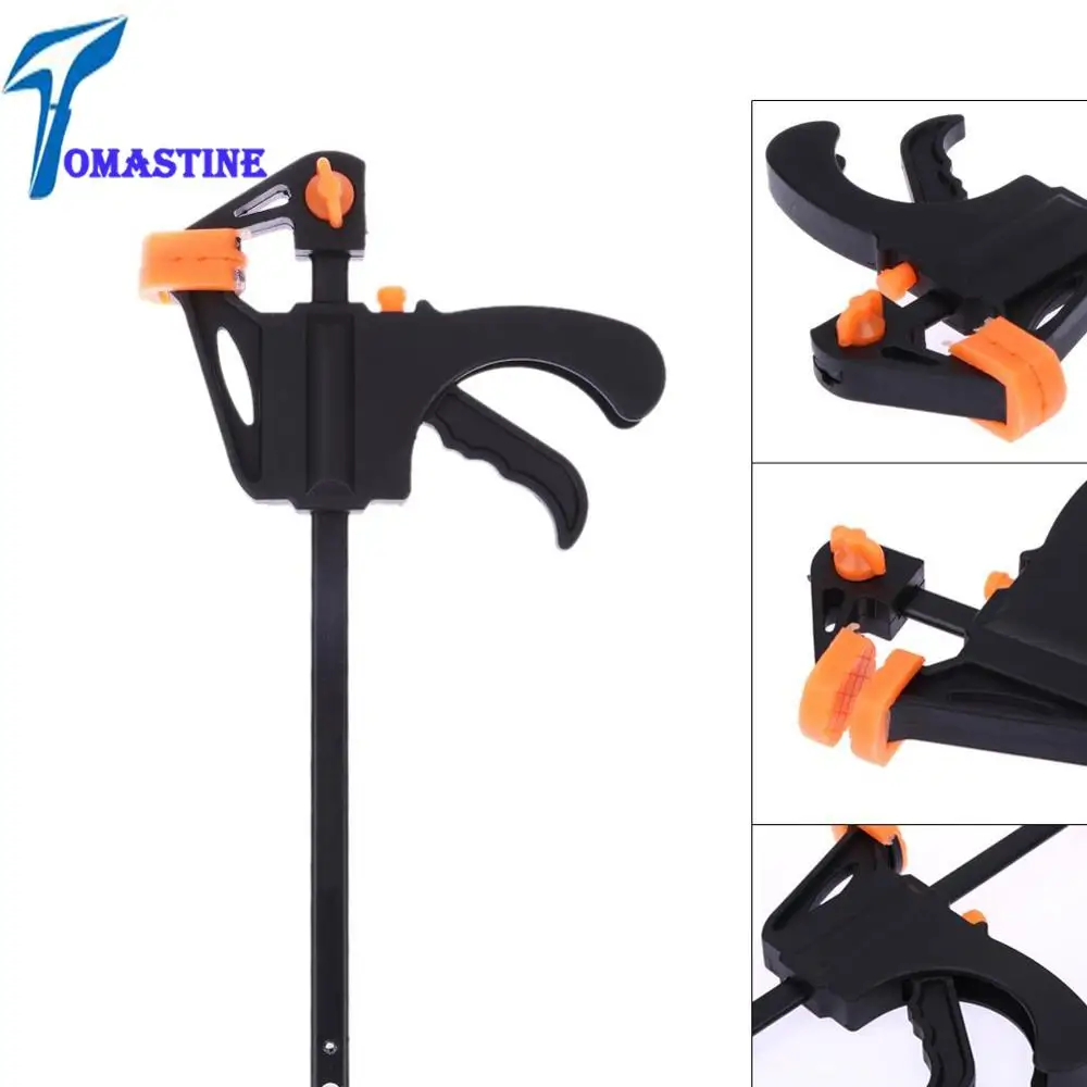 

4 Inch Quick Ratchet Release Speed Squeeze Wood Working Work Bar F Clamp Clip Kit Spreader Gadget Tools DIY Hand Tool