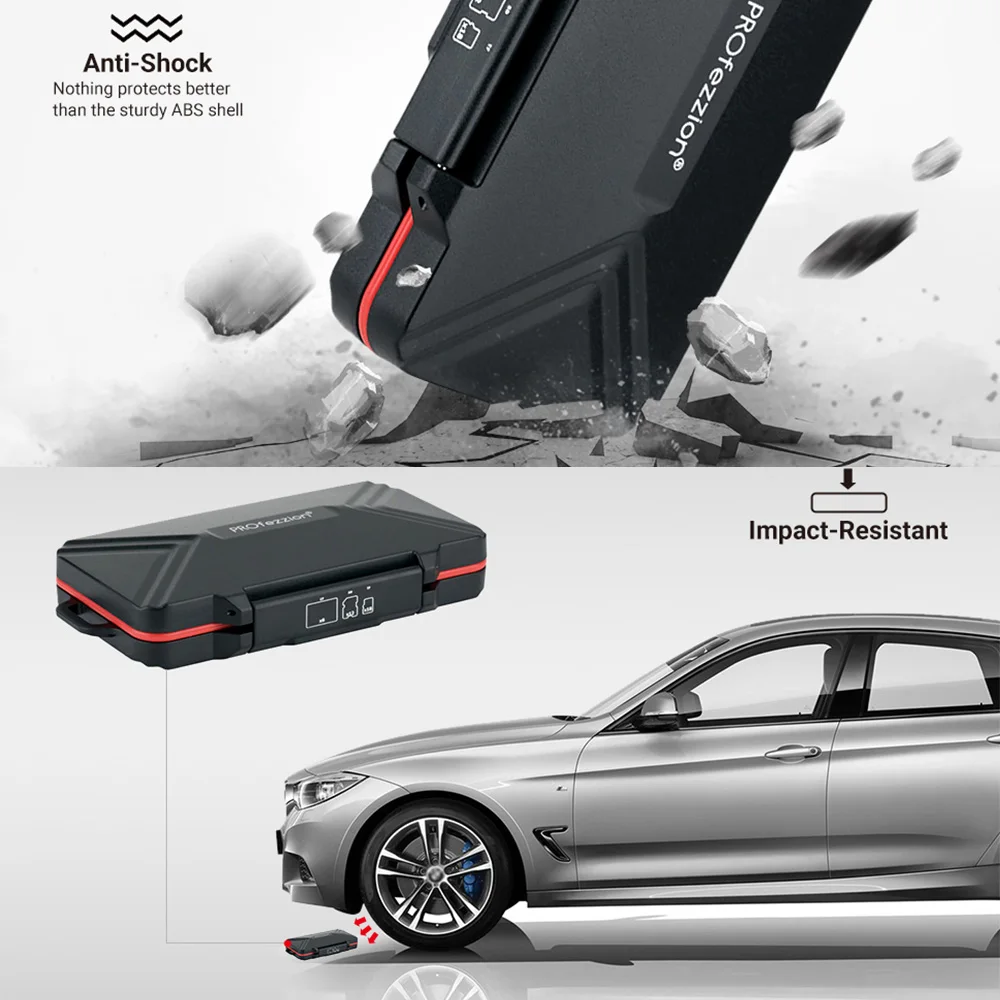 Profezzion-memory Slots Card Storage Case Water-resistant Câmera Case sd Micro sd tf cf 36 Slots Wallet - Imagem 2