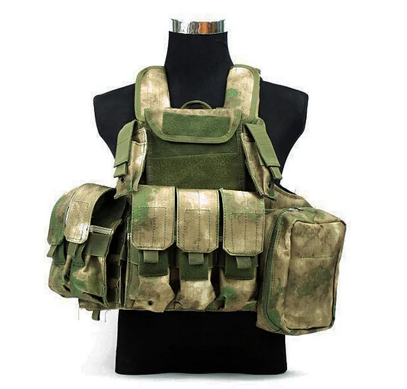 FG Тактический Жилет Molle, для страйкболла боевой жилет W/подсумок журналов Releasable Armor Plate Carrier Strike жилеты охотничье снаряжение для одежды - Цвет: FG