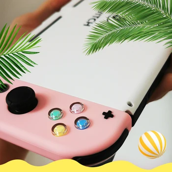 

Free Shipping YX-2846 Crystal Left and Right Joycon Joystick Cap With Buttons For Nintend Switch NS Joycon Repair