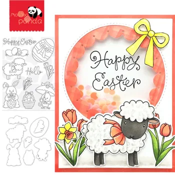 

HELLO EASTER Metal Cutting Dies and Stamps Stencils For DIY Scrapbooking Decorative Embossing Handcraft Die Cutting Template