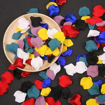 

Resin/acrylic charms handmade color petal shape Spray paint decoration diy jewelry earrings for women pendants accessory